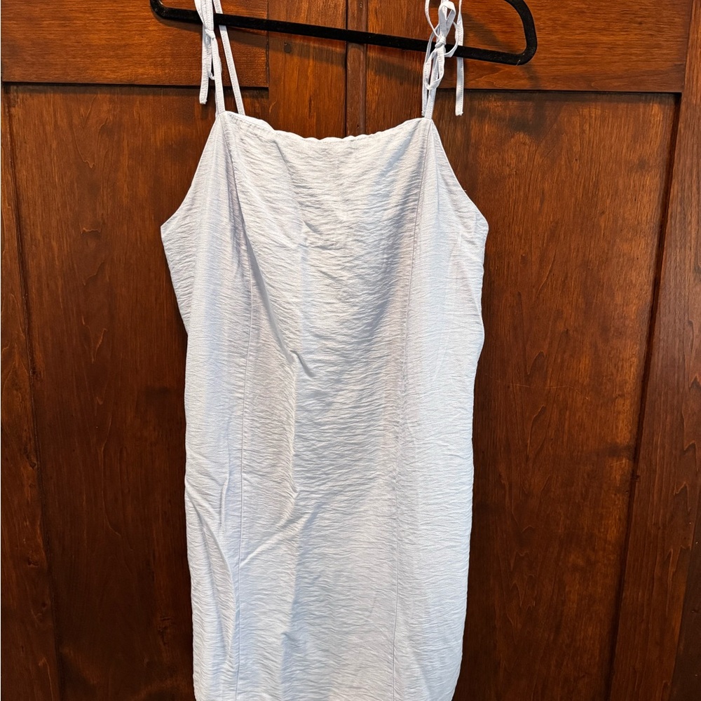 H&M Light Blue Dress - Tie Shoulders